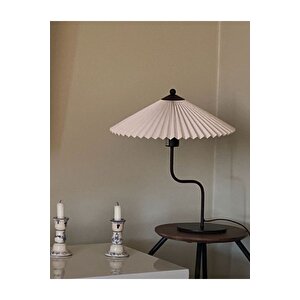 Exclusive Collection Masa Lambası Krem Abajur Tasarım Umbrella Abajur Siyah