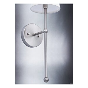 Modern Tasarım Tak Çalıştır Mat Gri Pilli Aplik Krem Abajur Metal Gövde Şık Görsellik Katar
