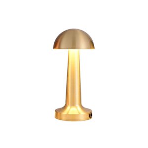 Modern Retro Gold Sarı Dokunmatik Usb Şarjlı Dekoratif Masa Lambası 3 Renk Kademeli Abajur