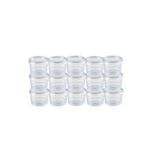 Plastik Kristal Silindir Tatlı Kasesi 180cc 15li