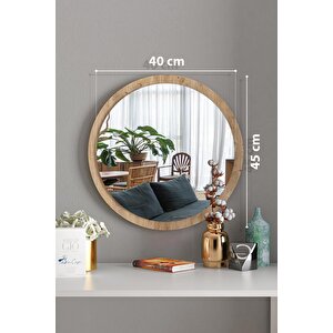 Move 45 Cm Dekoratif Yuvarlak Çam Ayna