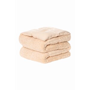 Tek Kişilik Peluş Yorgan Krem 155x215