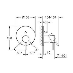 Grohe Atrio Ankastre Banyo/duş Bataryası - 24355al0