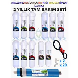 İhlas Aura Cebilon -plus-silver-platinum -uyumlu 2 Yillik Bakım Seti Filtre Seti  Lg Membran