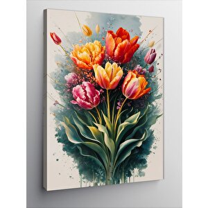 Kanvas Tablo Renkli Çiçekler 70x100 cm