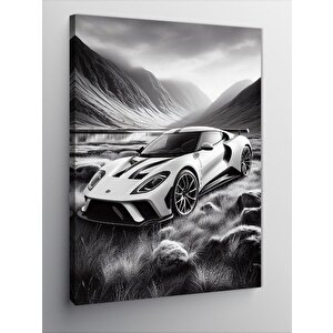 Kanvas Tablo Arazideki Spor Araba 100x140 cm