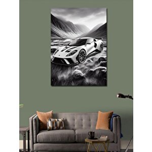 Kanvas Tablo Arazideki Spor Araba 100x140 cm