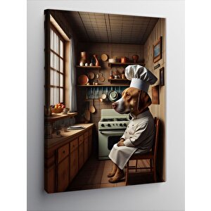 Kanvas Tablo Aşçı Köpek 70x100 cm