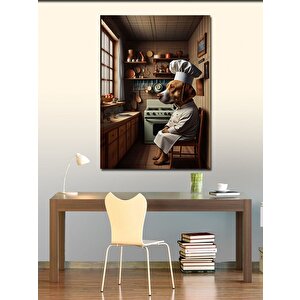 Kanvas Tablo Aşçı Köpek 70x100 cm