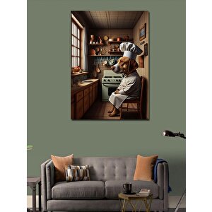 Kanvas Tablo Aşçı Köpek 70x100 cm