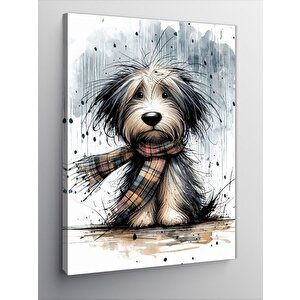 Kanvas Tablo Atkılı Köpek 70x100 cm