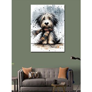 Kanvas Tablo Atkılı Köpek 70x100 cm