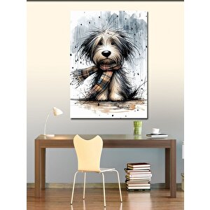 Kanvas Tablo Atkılı Köpek