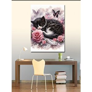 Kanvas Tablo Uyuyan Kedi 70x100 cm
