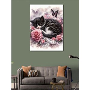 Kanvas Tablo Uyuyan Kedi 70x100 cm