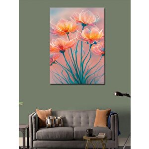 Kanvas Tablo Kırmızı Çiçekler 70x100 cm
