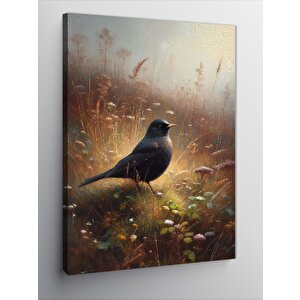Kanvas Tablo Karga Ve Çiçekler 100x140 cm