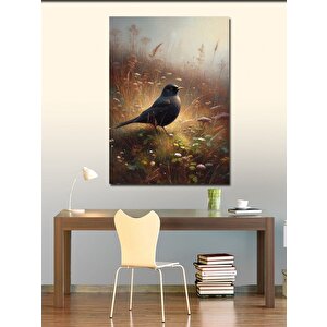 Kanvas Tablo Karga Ve Çiçekler 100x140 cm