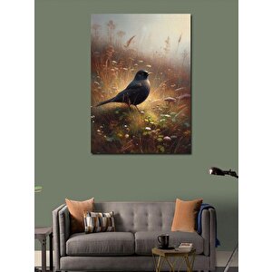 Kanvas Tablo Karga Ve Çiçekler 100x140 cm