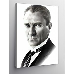 Kanvas Tablo Siyah Beyaz Mustafa Kemal Atatürk