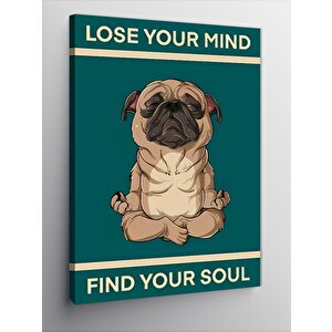 Kanvas Tablo Yoga Yapan Köpek 70x100 cm