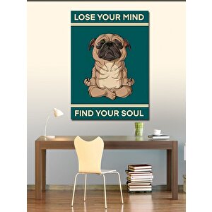 Kanvas Tablo Yoga Yapan Köpek 100x140 cm