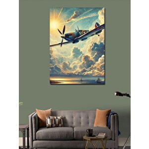 Kanvas Tablo Retro Uçak 70x100 cm