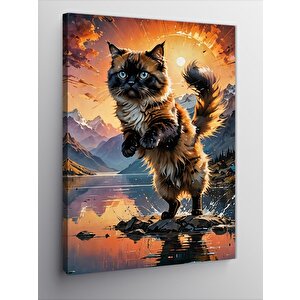 Kanvas Tablo Siyah Kedi