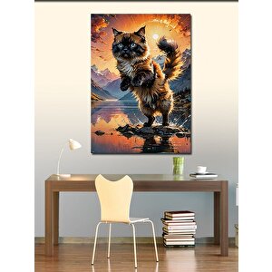 Kanvas Tablo Siyah Kedi