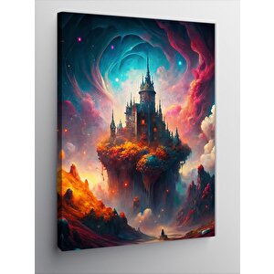 Kanvas Tablo Uçan Şato 70x100 cm