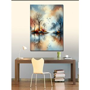 Kanvas Tablo Göl Ve Kurumuş Ağaçlar 70x100 cm