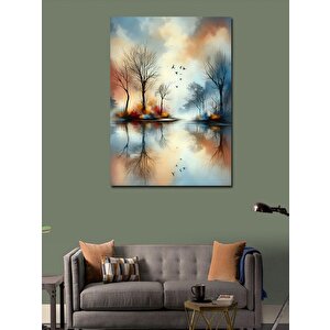 Kanvas Tablo Göl Ve Kurumuş Ağaçlar 70x100 cm