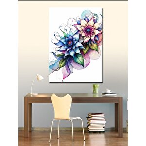 Kanvas Tablo Renkli Çiçekler 70x100 cm