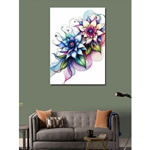 Kanvas Tablo Renkli Çiçekler 70x100 cm
