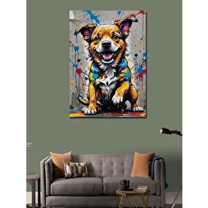 Kanvas Tablo Boyalar Ve Köpek