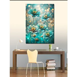 Kanvas Tablo Mavi Çiçekler 70x100 cm