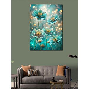 Kanvas Tablo Mavi Çiçekler 70x100 cm