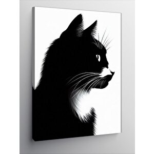 Kanvas Tablo Siyah Kedi 100x140 cm