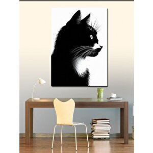 Kanvas Tablo Siyah Kedi 100x140 cm