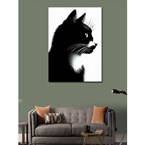 Kanvas Tablo Siyah Kedi 100x140 cm