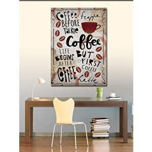 Kanvas Tablo Kahve Temalı 100x140 cm