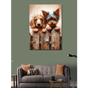 Kanvas Tablo Sevimli Yavru Köpekler