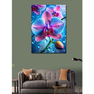 Kanvas Tablo Mor Çiçek 100x140 cm
