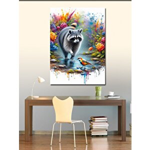 Kanvas Tablo Pembe Çiçek 70x100 cm