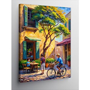 Kanvas Tablo Kasabadaki Ev 70x100 cm