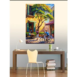 Kanvas Tablo Kasabadaki Ev 70x100 cm