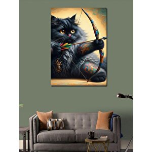 Kanvas Tablo Ok Atan Kedi