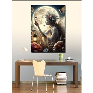 Kanvas Tablo Çiçekler Ve Peri Kadın 70x100 cm