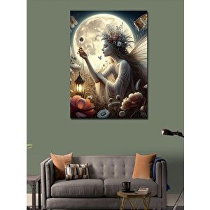 Kanvas Tablo Çiçekler Ve Peri Kadın 70x100 cm