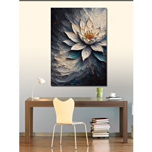Kanvas Tablo Beyaz Çiçek 100x140 cm